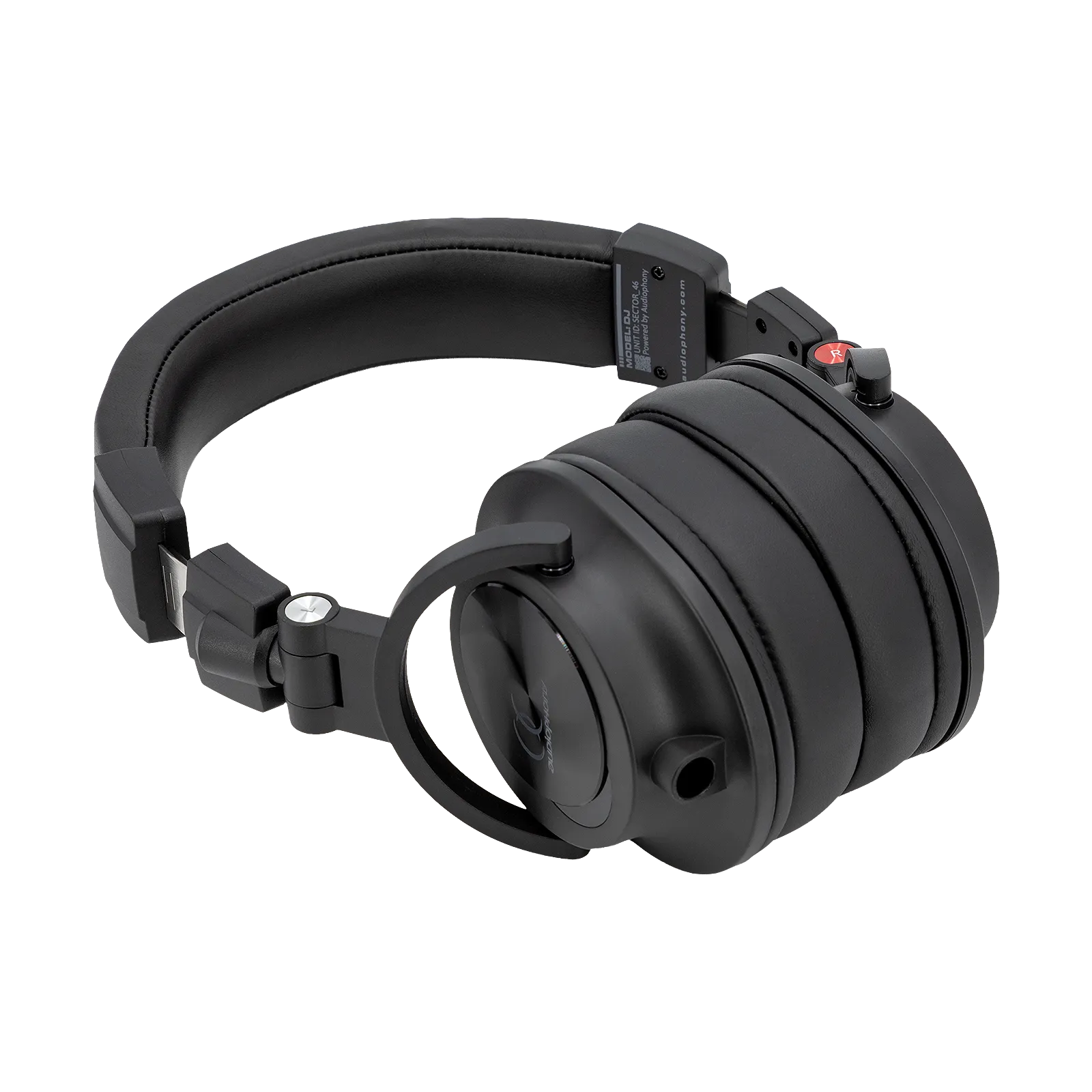 Casque DJ Audiophony détouré avec oreillettes pivotées à plat