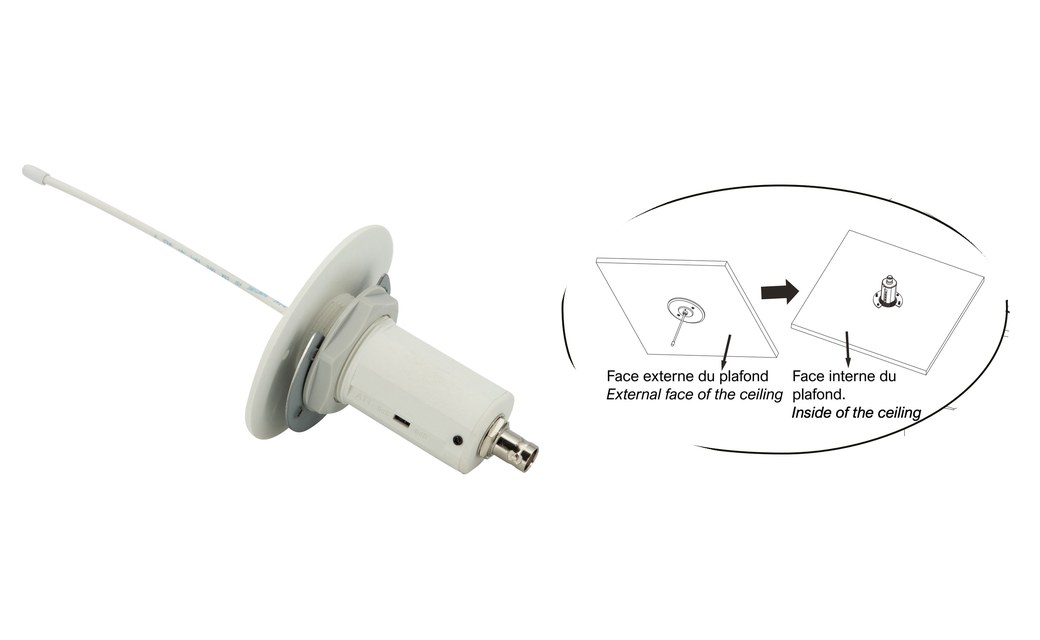 Antenne UHF410-Ant-Ceiling montée à fleur de faux plafond